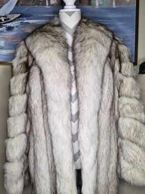Saga Furs Silver-Tone Silver Fox Teddy Jacket